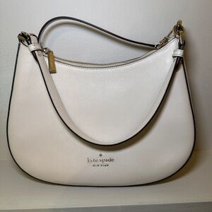Kate Spade Cream Shoulder Bag with Gold Accents